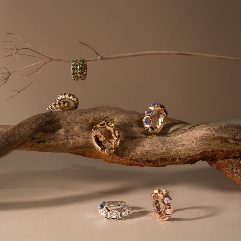 social media shooting high end jewellery-rings-earrings